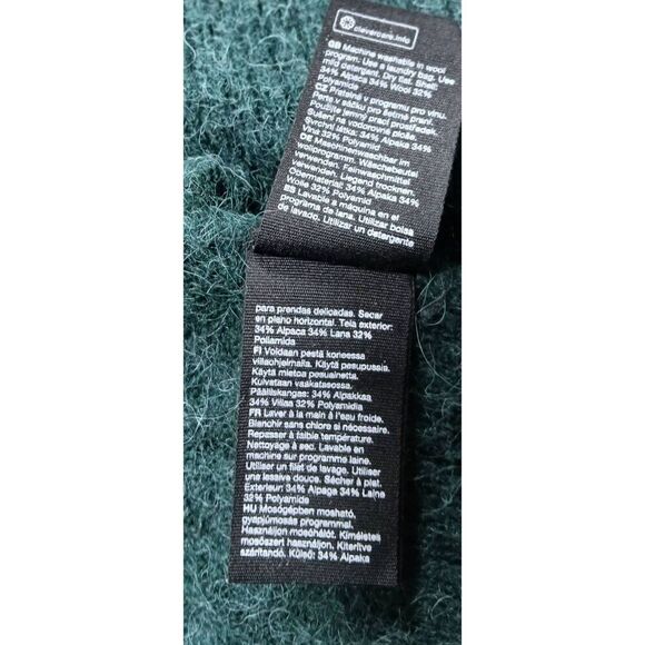 & other stories womens small teal green sweater soft alpaca wool mockneck chic - Picture 9 of 9